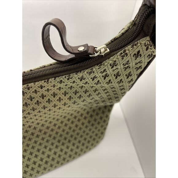 CRAZY HORSE BY LIZ CLAIBORNE SHOULDER BAG FLEUR DE LIS PATTERN EXCELLENT COND - Picture 7 of 10